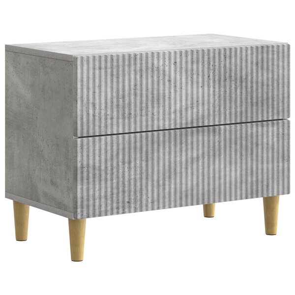 vidaXL Cabinet de chevet avec tiroir Gris béton 62 x 34 5 x 48 cm