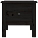 vidaXL Tables d'appoint 2 Pièces Noir 40x40x39 cm Bois massif de pin