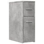 vidaXL Armoire de salle de bain étroite avec roulettes gris béton
