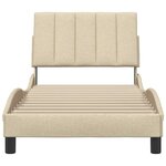 vidaXL Cadre de lit sans matelas crème 90x190 cm tissu