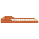 vidaXL Cadre de lit Marron cire 140 x 220 cm Bois massif en pin