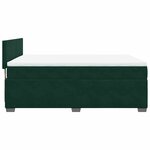 vidaXL Sommier à lattes de lit et matelas Vert foncé 140x200cm Velours