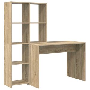 vidaXL Bureau Chêne sonoma 138.5 x 55 x 143 cm Bois d'ingénierie