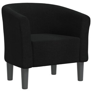 vidaXL Chaise cabriolet noir tissu