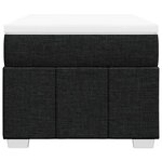 vidaXL Sommier à lattes de lit avec matelas Noir 100x200 cm Tissu