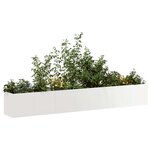 vidaXL Jardinière 280x40x40 cm acier inoxydable