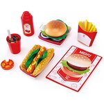 Hape E3160 - Set Fast-Food Jouet de Cuisine Multicolore