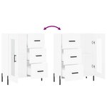 vidaXL Buffet blanc 69 5x34x90 cm bois d'ingénierie