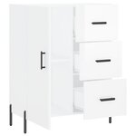 vidaXL Buffet Blanc brillant 69 5x34x90 cm Bois d'ingénierie