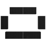 vidaXL Ensemble meuble TV 6 Pièces Chêne noir Bois d'ingénierie