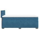 vidaXL Sommier à lattes de lit avec matelas Bleu foncé 90x200 cm