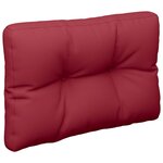 vidaXL Coussins de palette lot de 2 rouge bordeaux tissu