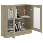 vidaXL Armoire à vitrine Chêne sonoma 82 5x30 5x80cm Bois d'ingénierie