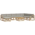 vidaXL Ensemble de canapés d'extérieur 9 pc Blanc et gris clair