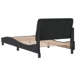 vidaXL Cadre de lit sans matelas noir 100x200 cm velours