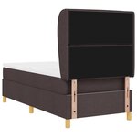 Lit avec sommier et matelas vidaXL Marron foncé 80x200 cm Tissu