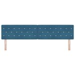 vidaXL Tête de lit LED avec tête de lit Bleu foncé 200 cm Polyester