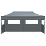 vidaXL Tente de réception pliable avec parois 3x6 m anthracite