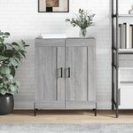 vidaXL Buffet sonoma gris 69 5x34x90 cm bois d'ingénierie