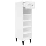 vidaXL Armoire à chaussure Blanc brillant 30x35x105 cm Bois ingénierie