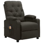 vidaXL Fauteuil électrique de massage Taupe Tissu