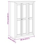 vidaXL Garde-robe à 3 portes 118x50x171 5 cm Pin Assortiment Panama