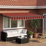 vidaXL Auvent rétractable électrique Orange et marron 3 5 x 2 5 m