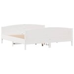 vidaXL Cadre de lit sans matelas blanc 180x200 cm bois massif de pin
