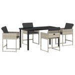 vidaXL Ensemble de salle à manger pour jardin 5 Pièces Gris clair