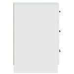 vidaXL Cabinet de chevet Blanc 43 x 41 x 63 5 cm Bois d'ingénierie
