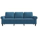 vidaXL Canapé à 3 places Bleu 180 cm Velours