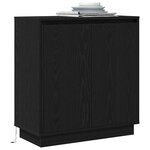 vidaXL Buffet Chêne noir 71 x 34.5 x 75 cm Bois d'ingénierie