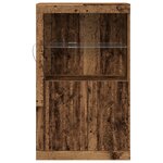 Buffet vidaXL avec lumières LED en bois vieilli 60 5x37x100 cm