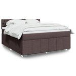 vidaXL Sommier à lattes de lit avec matelas Marron foncé 180x200 cm