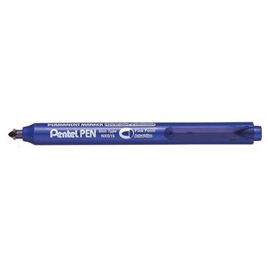 Marqueur permanent rétractable pentel pen nxs15 corps fin bleu pentel