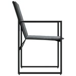 vidaXL Set de 4 fauteuils de jardin noirs avec coussins