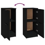 vidaXL Buffets 2 Pièces noir 30x30x70 cm bois d'ingénierie