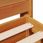 vidaXL Cadre de lit sans matelas cire marron 120x190cm bois pin massif