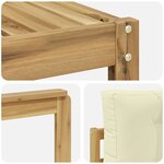 vidaXL Ensemble de canapés d'extérieur 8 pc Blanc et crème