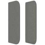 vidaXL Tête de lit avec oreilles Gris foncé 93x16x78/88 cm Tissu