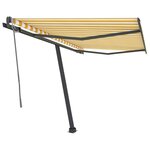 vidaXL Auvent automatique sur pied 350x250 cm Jaune/Blanc