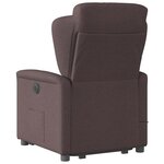 vidaXL Fauteuil inclinable de massage électrique Marron foncé Tissu