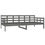 vidaXL Lit de jour gris bois de pin massif 90x200 cm