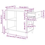 vidaXL Maison pour chat Chêne fumé 72 x 42.5 x 70 cm Bois d'ingénierie