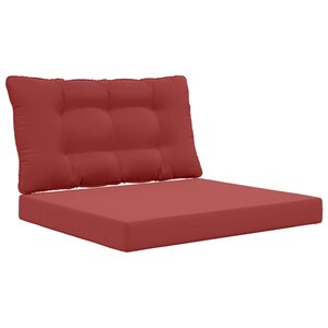 vidaXL Coussin de canapé d'extérieur 2 Pièces Bordeaux Polyester