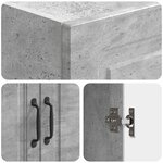 vidaXL Ensemble de Meubles 2 Pièces Gris béton 66 x 34 5 x 87 cm