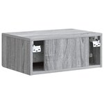 vidaXL Cabinet de chevet mural 2 pièces Sonoma gris 49 x 34 5 x 20 cm