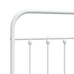 vidaXL Tête de lit métal blanc 135 cm