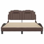 vidaXL Cadre de lit sans matelas marron 140x200 cm similicuir