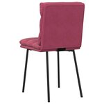 vidaXL Chaises à manger lot de 2 Rouge bordeaux Velours